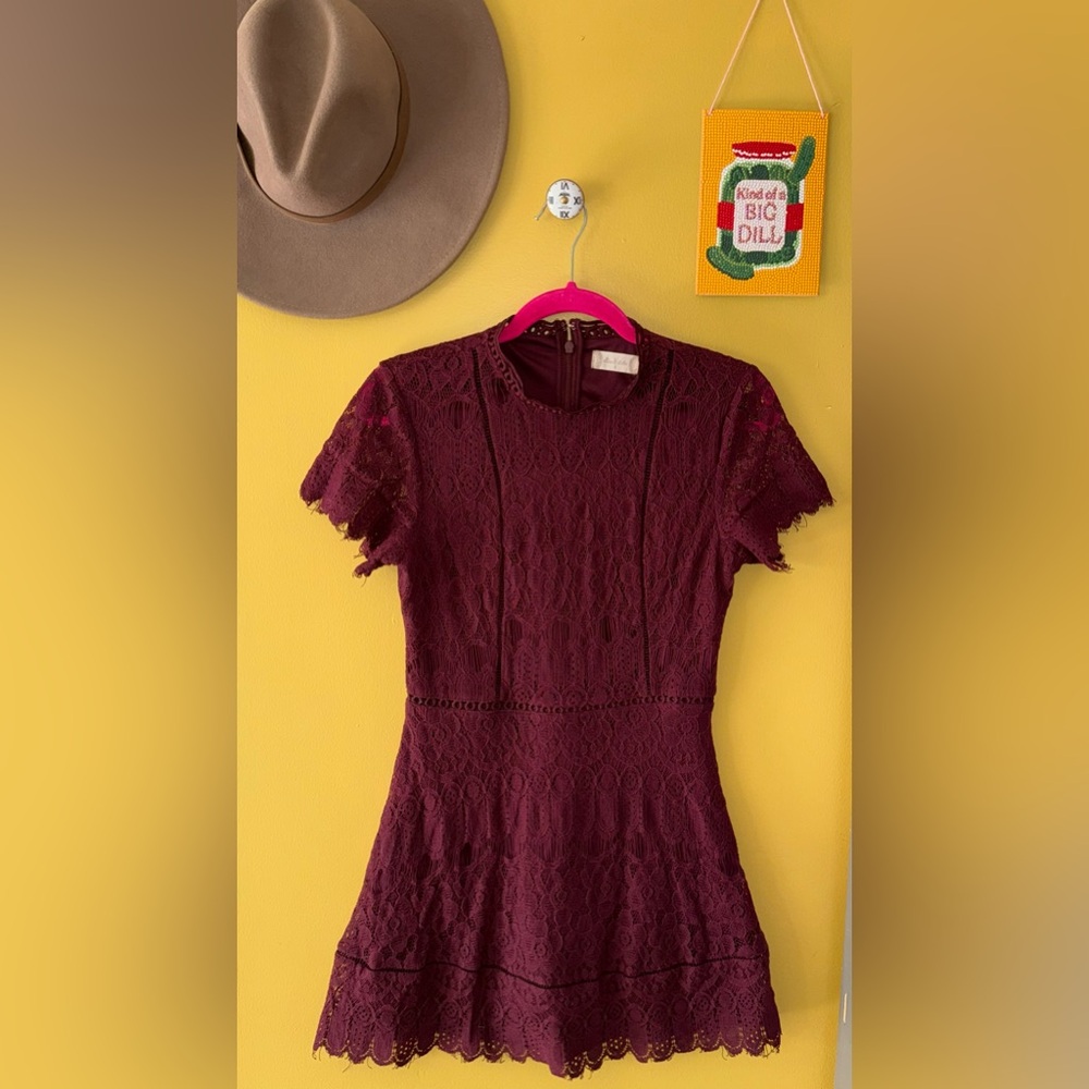 Burgundy Lace Dress